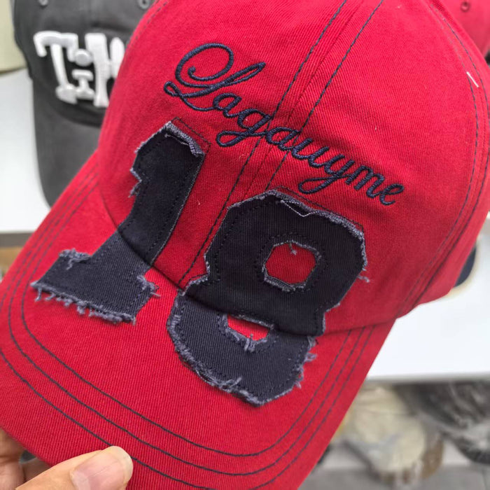 Wholesale Letter duckbill cap, women's casual versatile wide brimmed baseball cap, men's big head circumference, sun shading