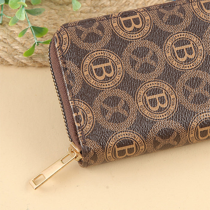 Wholesale Short Pattern Multi-card Slot Zipper Wallet JDC-WT-HNG003