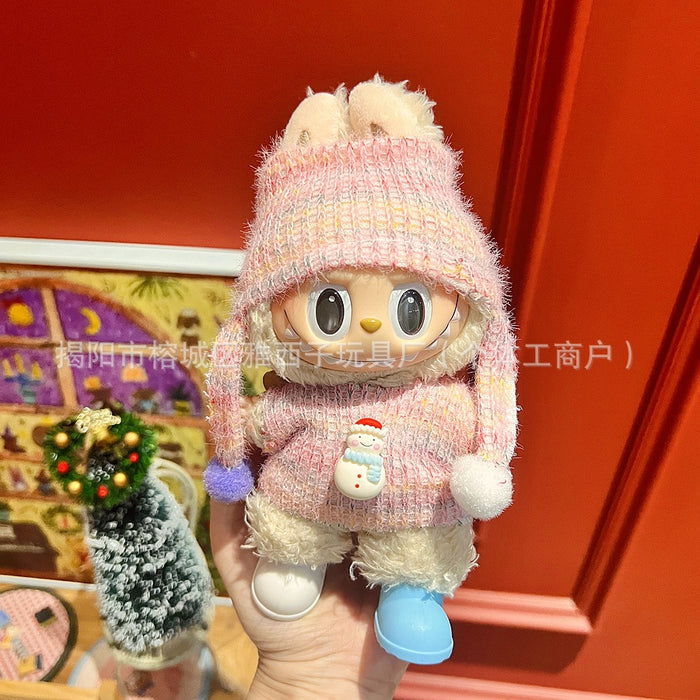 Wholesale Plush doll sweater with pendant and Christmas doll clothes