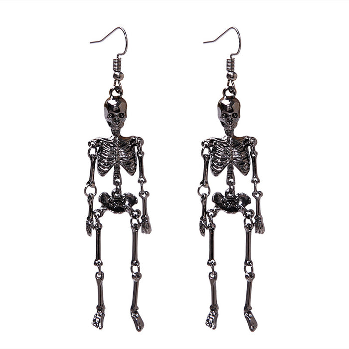 Wholesale Halloween 3pcs Skeleton Series Zinc Alloy Earrings JDC-ES-BinL013