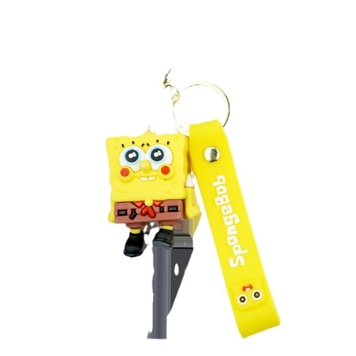 Wholesale Creative cartoon rubber couple keychains