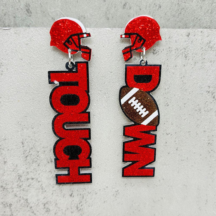 Wholesale Baseball Earrings Basketball Football Rugby Jersey Acrylic Earrings Jewelry Sports Events