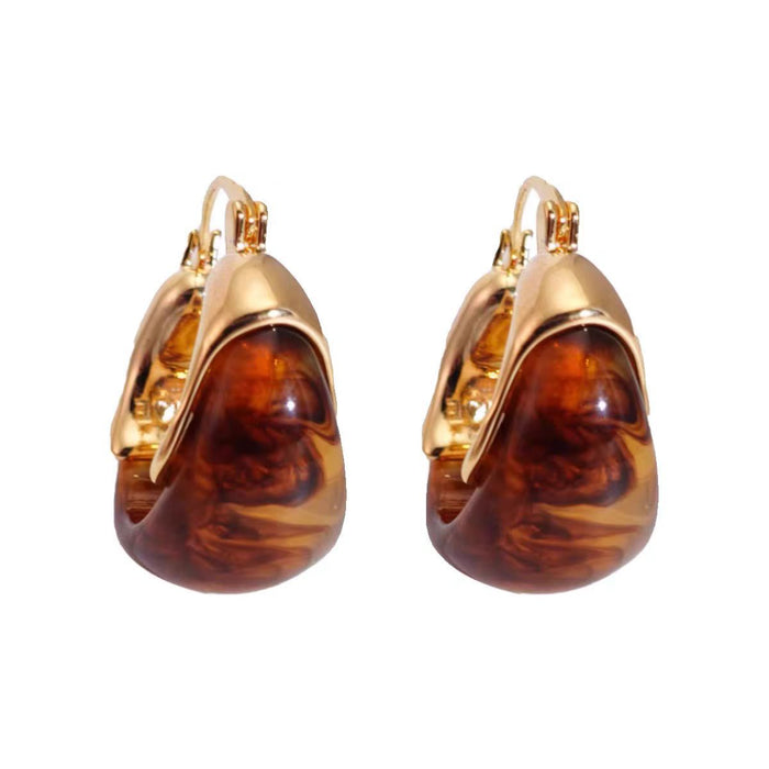 Wholesale Earrings, amber coffee colored earrings, retro niche earrings, light luxury, high-end feeling, autumn and winter