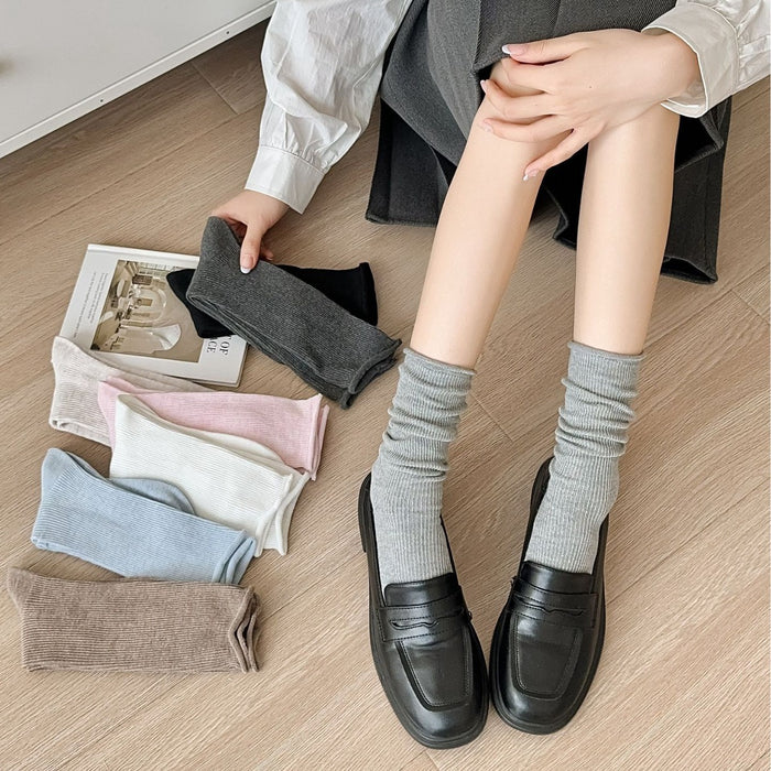 Wholesale Curled edge socks, mid tube socks, long tube socks, stacked socks