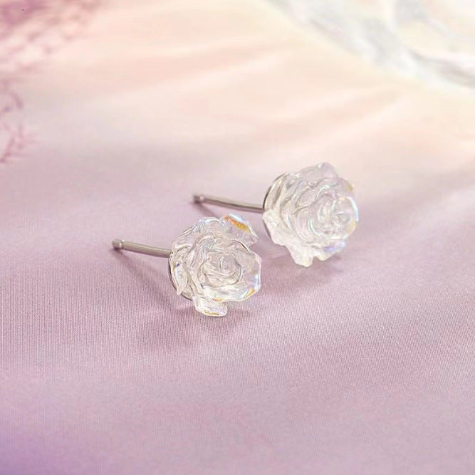 Wholesale 925 silver Camellia  Earrings  JDC-ES- XiangDuan011