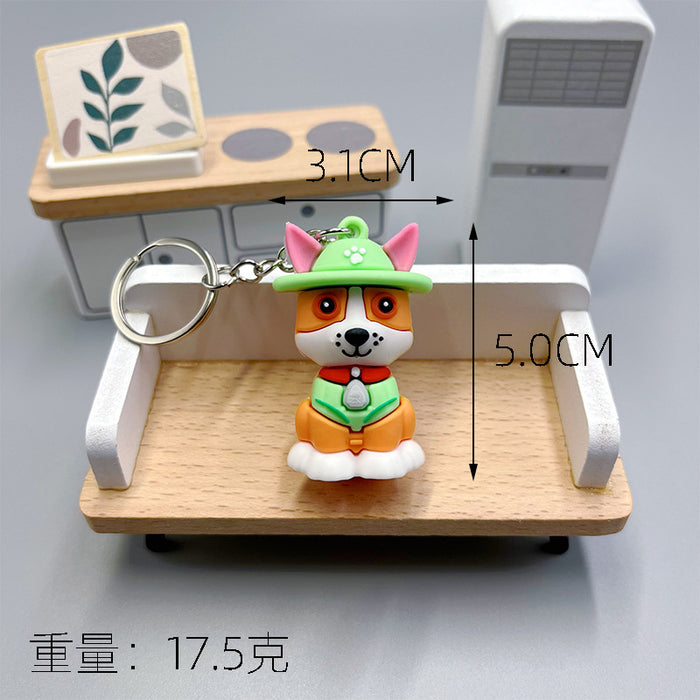 Wholesale Cartoon Cute Puppy PVC Soft Glue Keychains JDC-KC-Wenma003