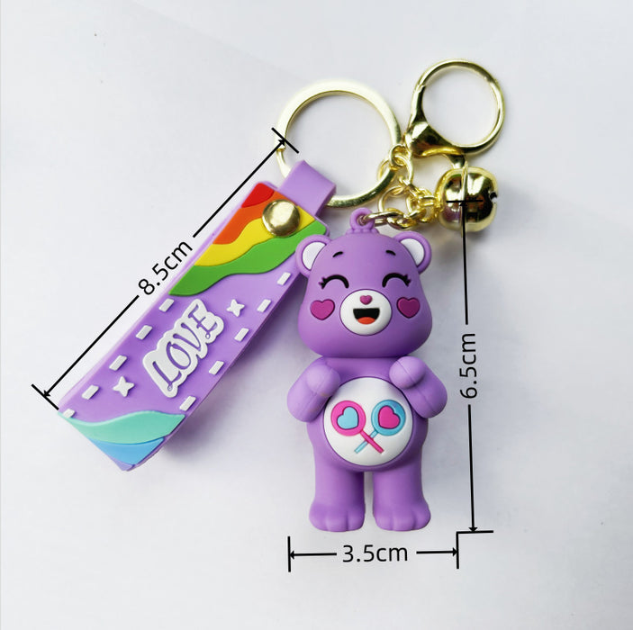 Wholesale PVC Cartoon Love Bear Keychains (F) JDC-KC-Chucheng013
