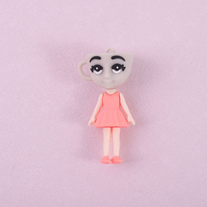 Wholesale Doll keychain funny abstract stick man shark small pendant