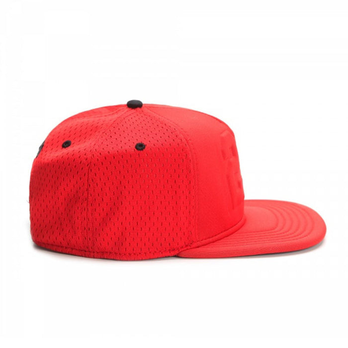 Wholesale Red mesh quick drying breathable flat edge hat for adult hiking, breathable baseball
