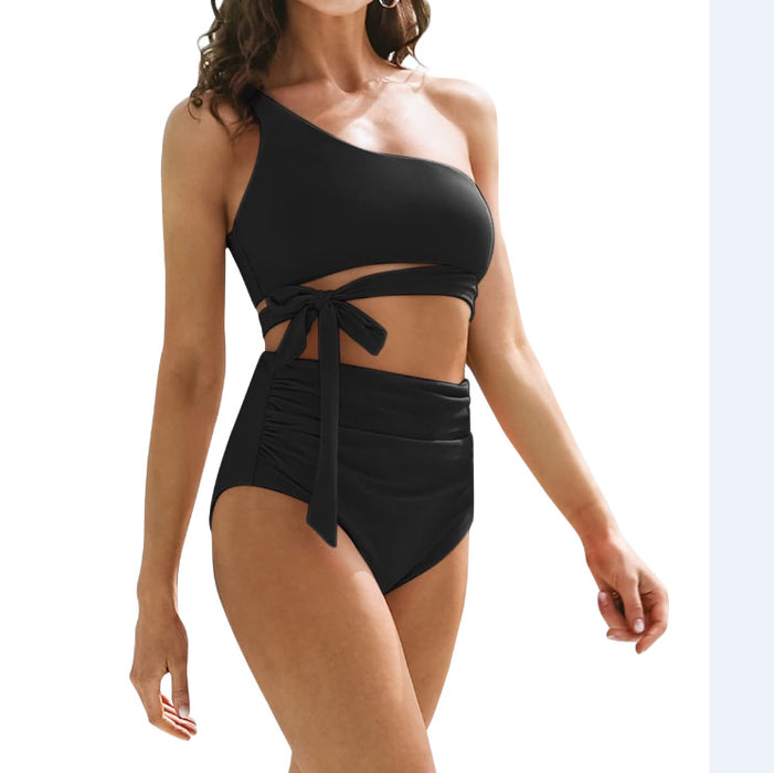 Wholesale Bikini swimsuit leopard print strap split swimsuit