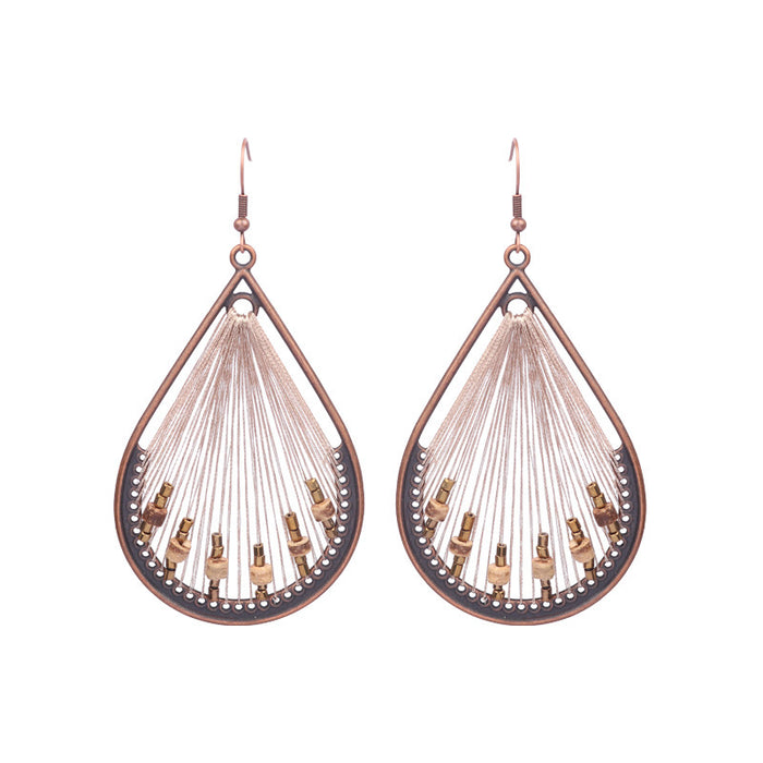 Wholesale Bohemian Wooden Earrings Hollow Flower Geometric Jewelry Accessory MOQ≥2