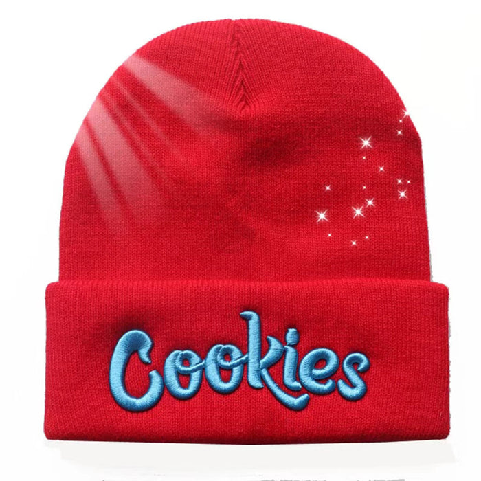 Wholesale Cookies Letters 3D Embroidered Knitted Wool Hat JDC-FH-HongHong013