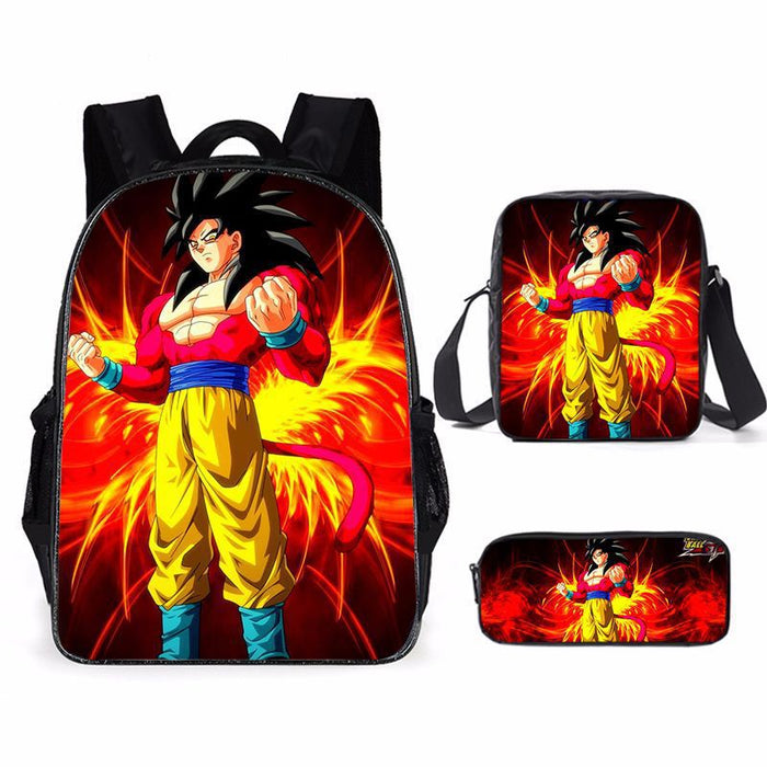 Wholesale New Style Anime Dragon Ball Backpack Primary and Secondary School Students School Bag Shoulder Bag Pencil Case Three-piece Set JDC-BP-Shangl005