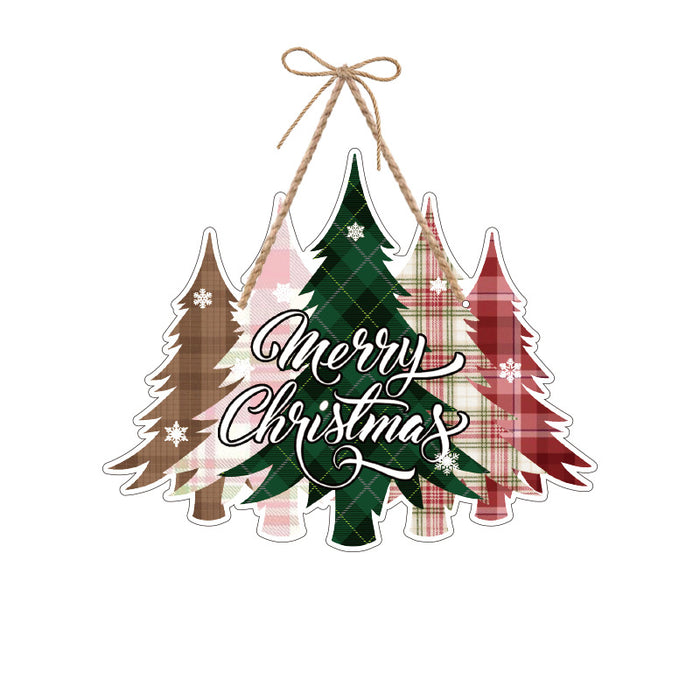 Wholesale Christmas Door Head Decoration Pendant Party Scene Atmosphere Decoration Paper Creative Small Door Hanging