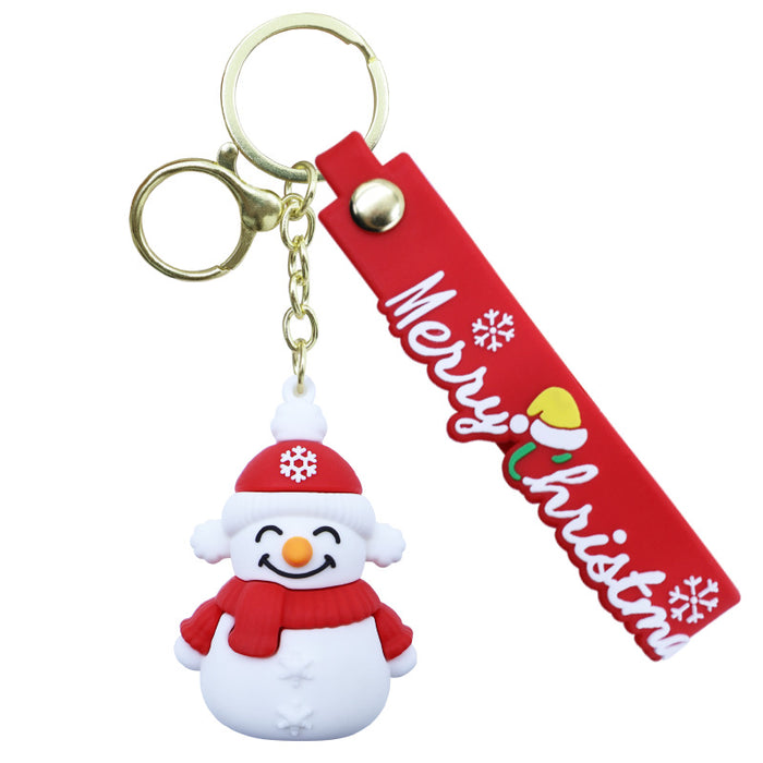 Wholesale 3D Christmas Doll Keychain PVC Bag Charm Trendy Gift for Boutique