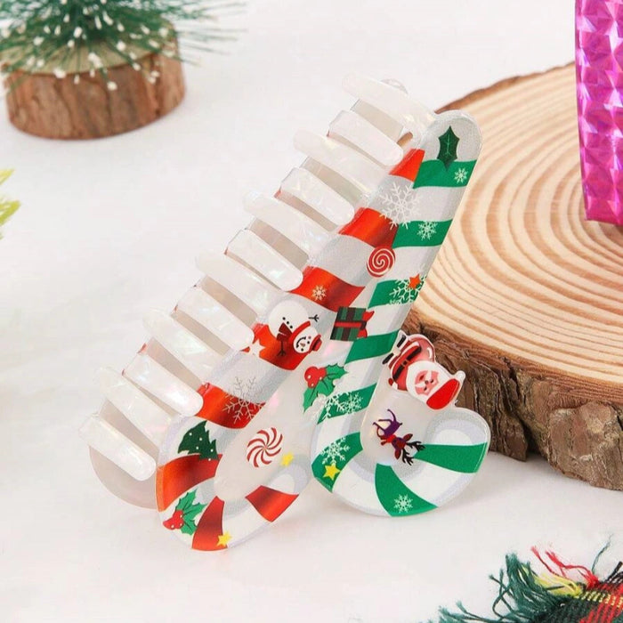 Wholesale Cartoon Christmas Tree Clip  Crutch Hairpin Hair Shark Clip Fashion Pony Clip Party Hair Accessories