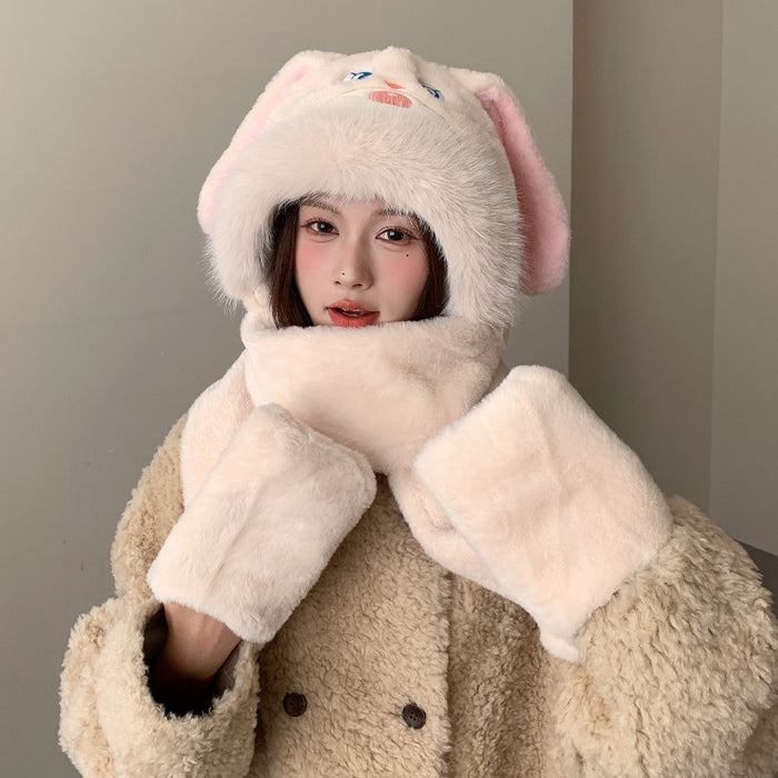 Wholesale Cartoon bunny and fox winter windproof hat