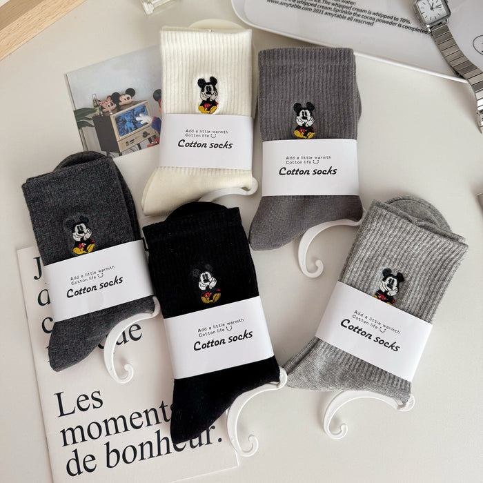 Wholesale Letter women's socks new embroidered socks cute stripes