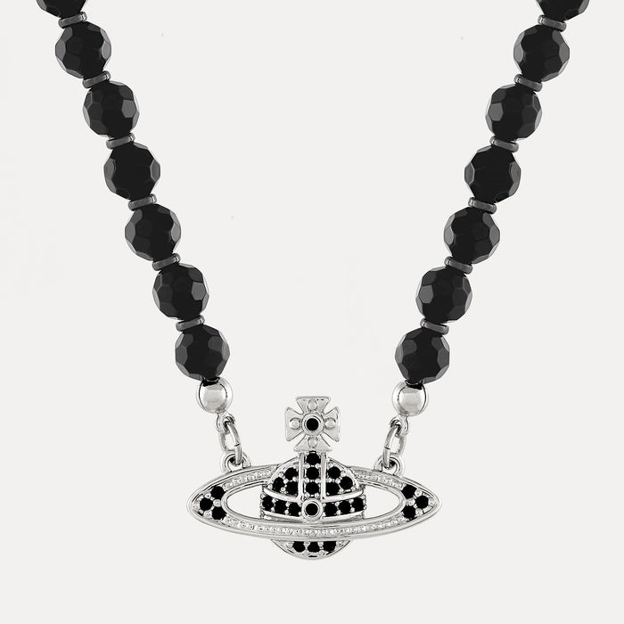Wholesale Full Diamond Black Crystal Saturn Necklace JDC-NE-DouYin004