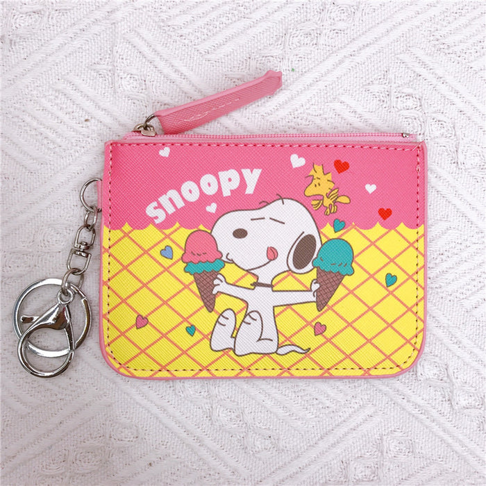 Wholesale PU Cartoon Printing with Key Ring Card Holder Coin Purse JDC-WT-YaLL020