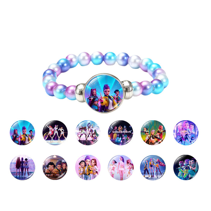 Wholesale K-Pop Cartoon Anime Colorful Beaded Bracelet