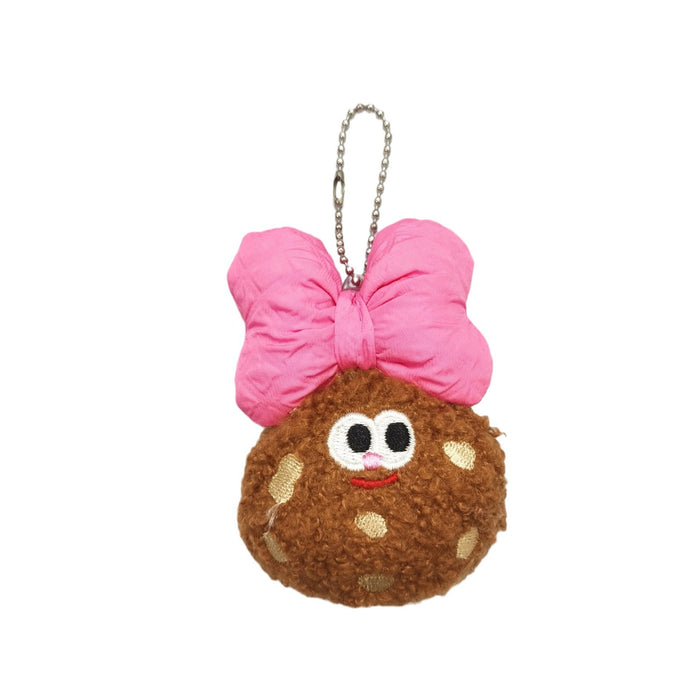 Wholesale Cute Creative Bow Cookie Pendant Cute Fun Biscuit Plush Doll Keychain Bag Car Pendant Decoration
