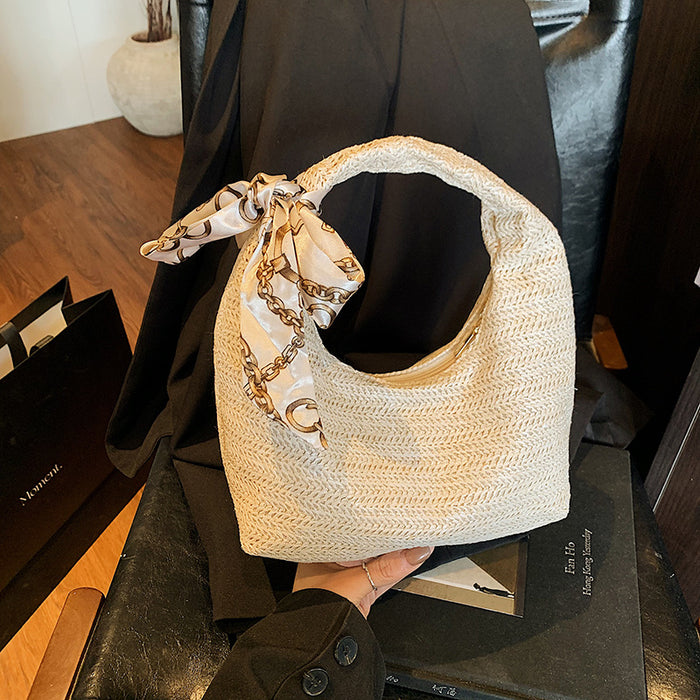 Wholesale New straw woven handbag, fashionable handbag, women's bag, versatile single shoulder diagonal cross bag