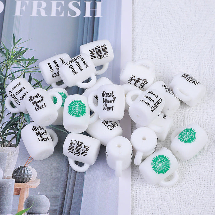 Wholesale 10PCS Silicone Cup Creative Three-dimensional Baby Molar DIY Beads JDC-BDS-HeX004