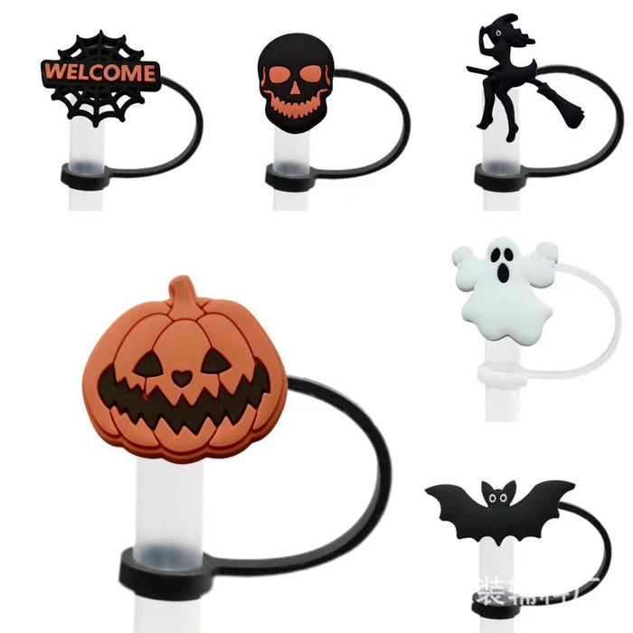 Wholesale 10pcs  doll straw cap straw dust cap dust cover personalized drink straw cover cross-border