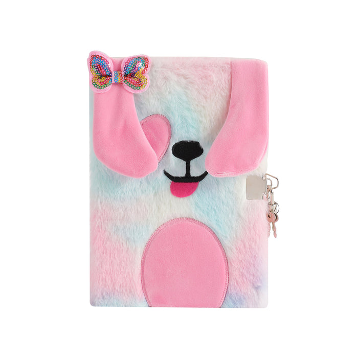 Wholesale Cartoon Cat Plush Notebook Cute Children' s Book Writer Ledger Book Student Locks Diary