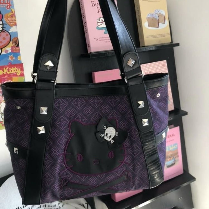 Wholesale Spliced purple underarm bag handbag hot girl shoulder bag