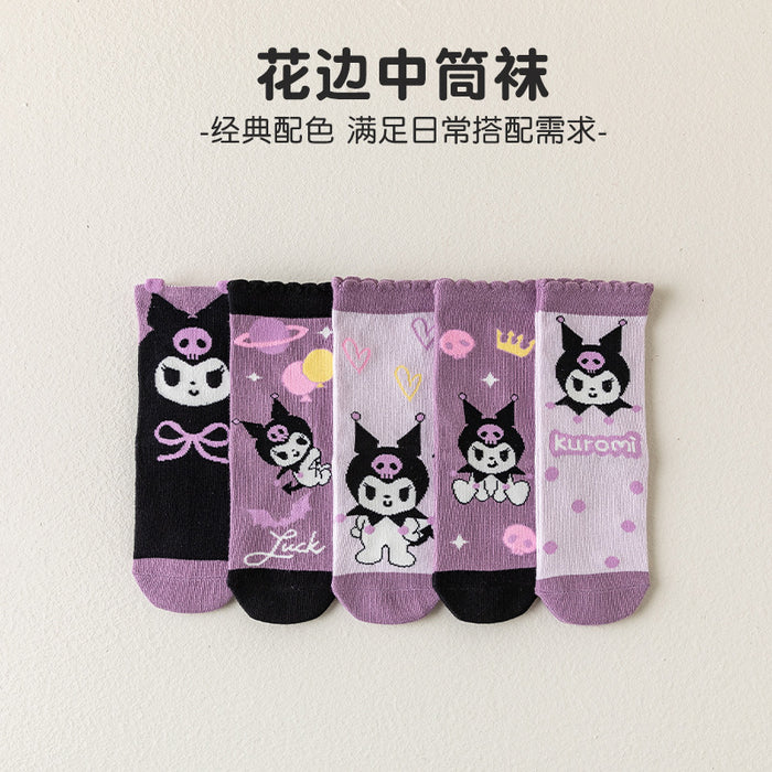 Wholesale Girl's Socks, Middle Tube Socks, Girl Baby, Spring and Autumn Cute Cartoon Cotton Children's Socks