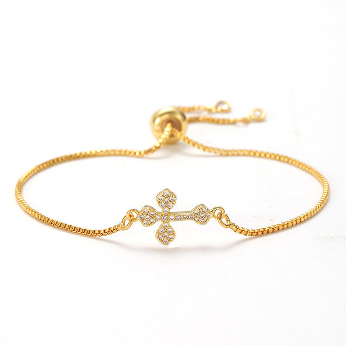 Wholesale Zircon Micro-inlay Hollow Design Bracelet