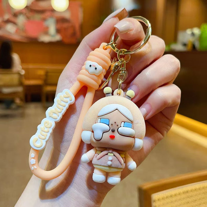 Wholesale  doll key chain tears doll doll bag pendant car key chain trend flocking pendant