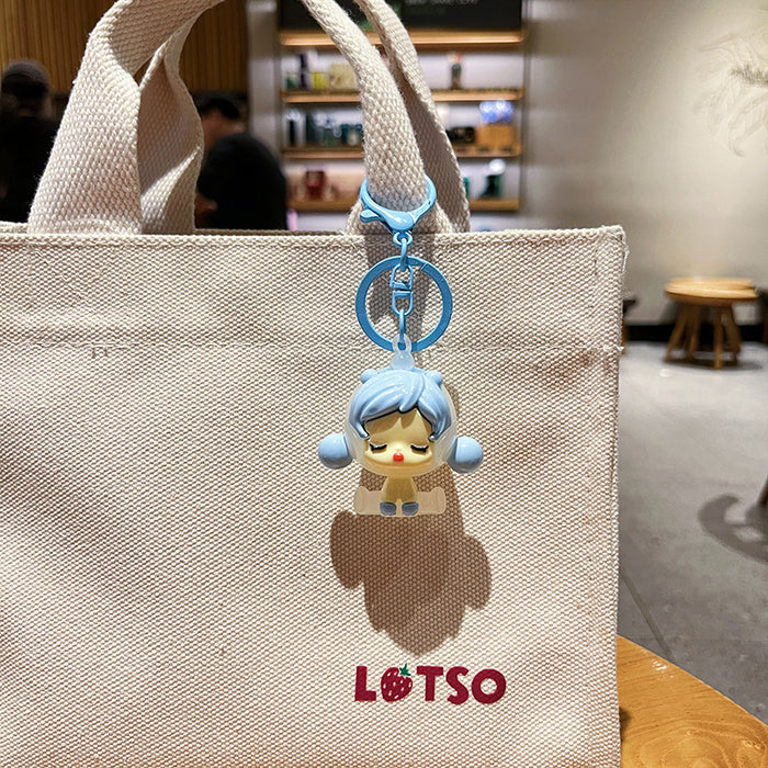 Wholesale Original Girl Keychain Electroplating UV Cartoon Doll Couple Keychain Bag Pendant Small Gift