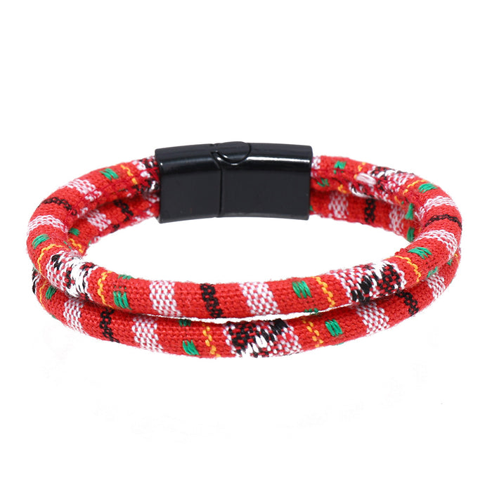 Wholesale Ethnic Style Bracelets Bohemian Style Fabrics Multi-color Weaving JDC-BT-XH026