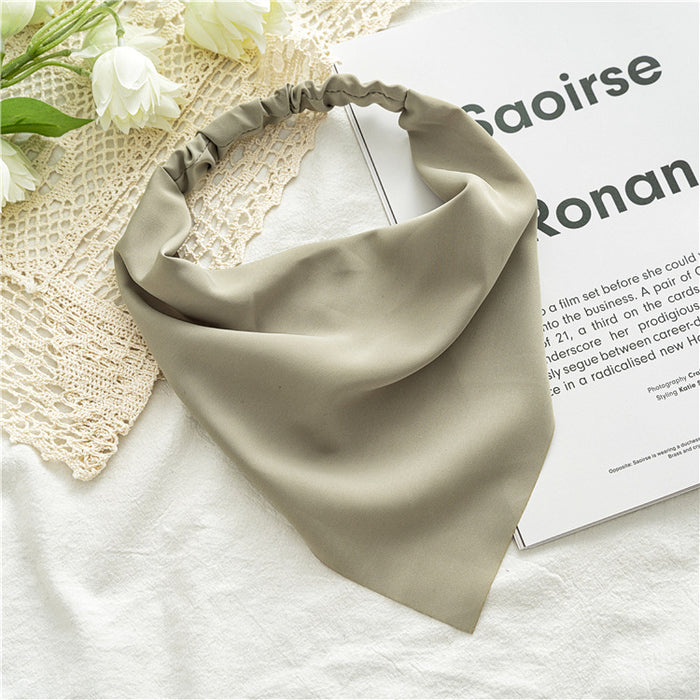 Wholesale Solid Color Triangle Scarf Hair Band Simple Staple Headwear