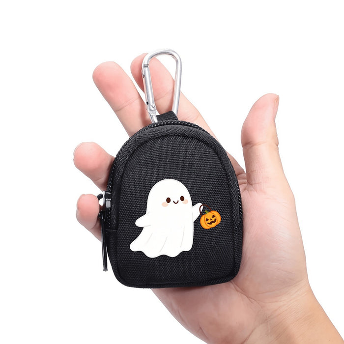 Wholesale Polyester Backpack Earphone Bag  Ghost Pumpkin Print Cartoon Keychain Coin Purse Unisex Everyday Gift