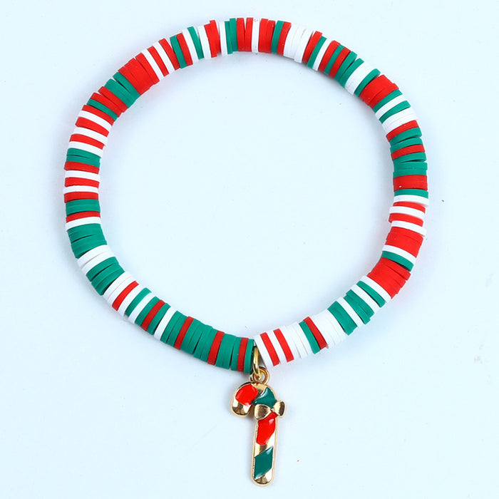 Wholesale Christmas Soft y Bracelet Beaded suit Santa Bell Gift Bracelet