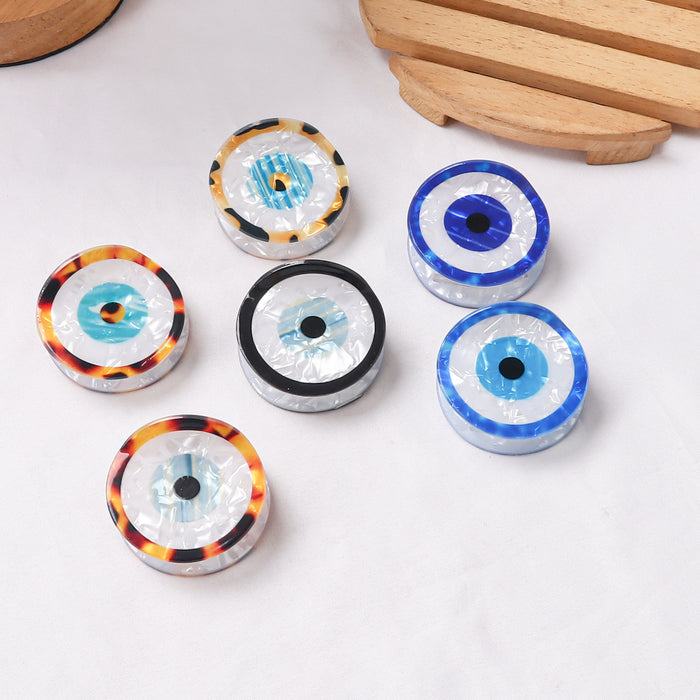 Wholesale Printed Imitation Acetic Acid Devil' s Eye Grabber Headband Hairpin Blue Eyes