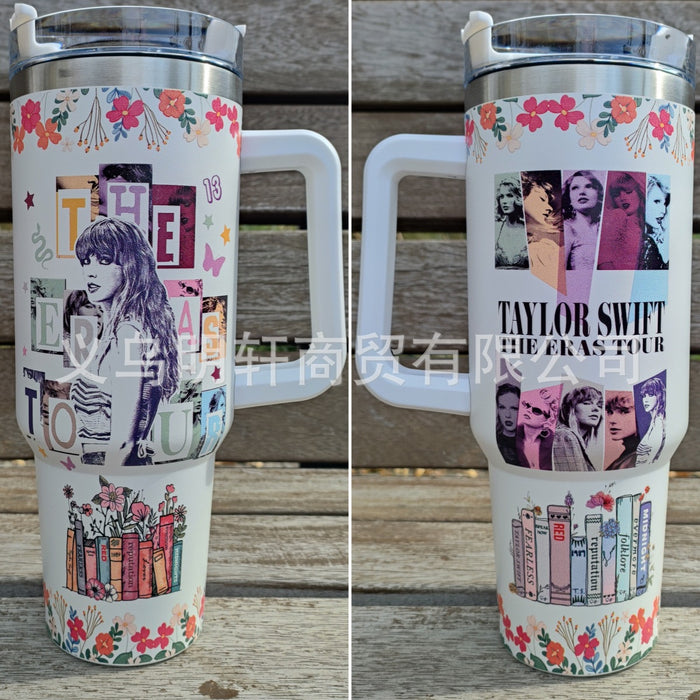 Wholesale American Singer Taylor Swift Taylor 40oz Ice Cup with Handle Straw JDC-CUP-MingXuan002