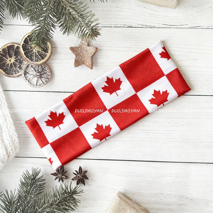 Wholesale World Cup Flag Print Headband Party Fan Cheering Hair Accessory Trendy Gift