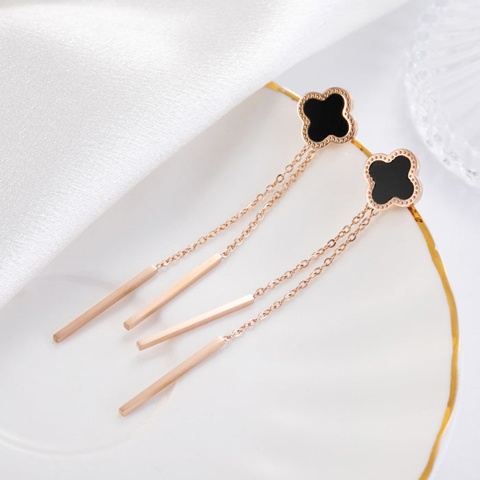 Wholesale Long tassel versatile earrings with trendy and fashionable temperament