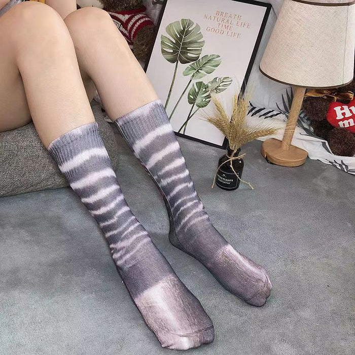 Wholesale Cotton 3D Animal Foot Printing Socks JDC-SK-Xiny004