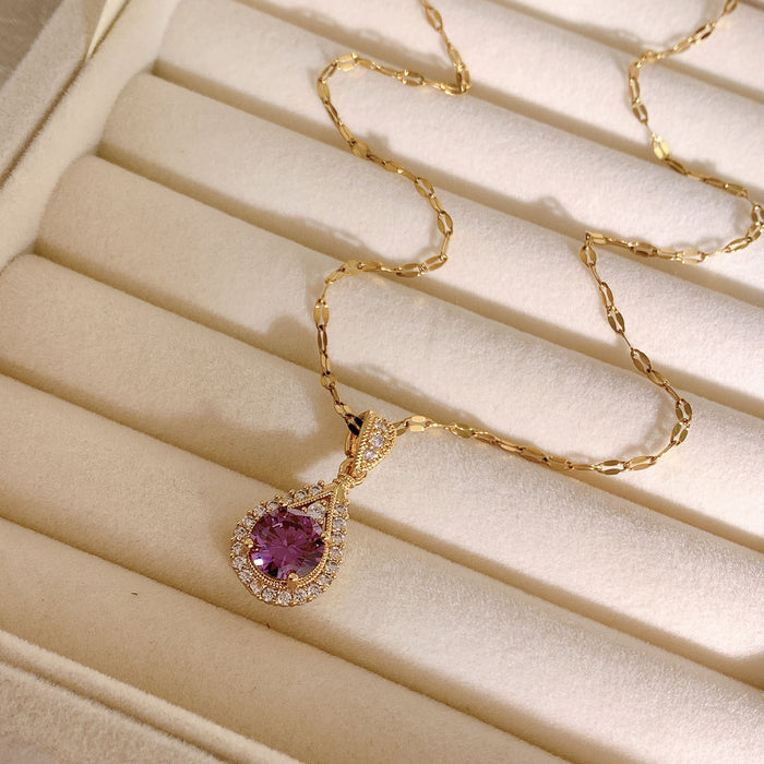 Wholesale Titanium Violet Necklace JDC-NE-Moyu007