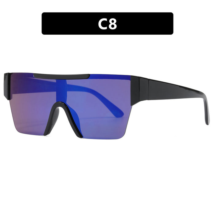 Wholesale Personalized futuristic sunglasses, windproof riding goggles, hiking UV resistant sunglasses, large face glasses