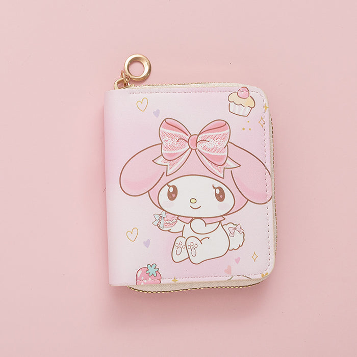 Wholesale Girls'  pink series cute cartoon print student wallet