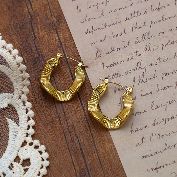 Wholesale 18k gold titanium steel earrings