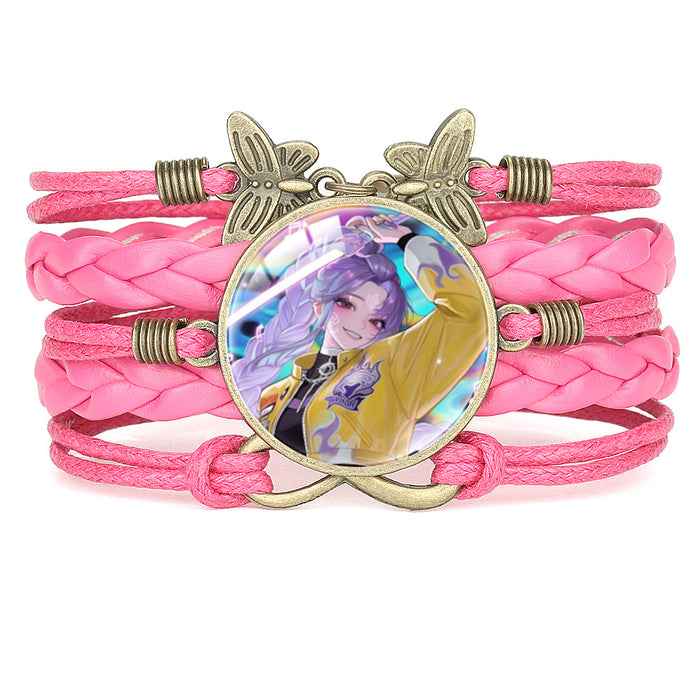 Wholesale KPOP Multi-Layer Cartoon Character Butterfly Combination Bracelet