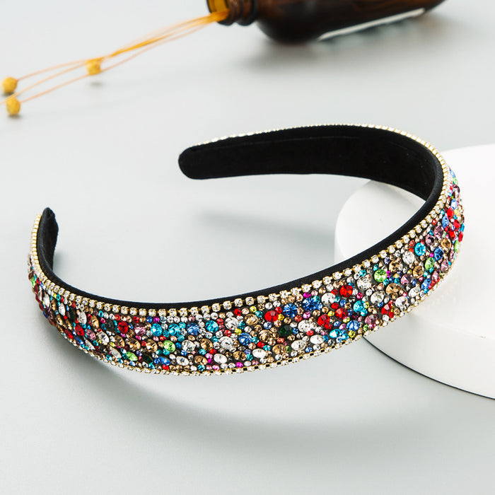 Wholesale Colorful Diamond Headband Women's Simple Pressure Hair Accessories